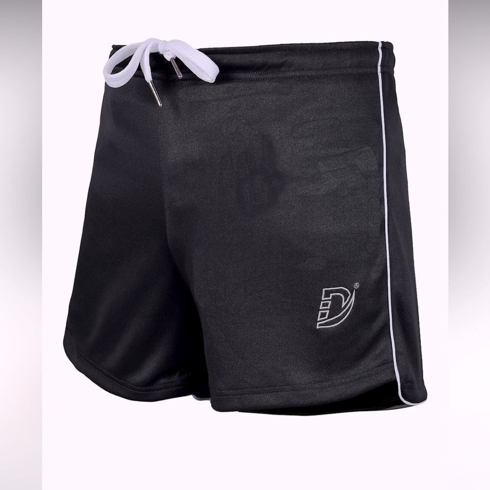 DEFY Men's Quick Dry Lightweight Gym Athletic Workout Training Shorts Black 2XL